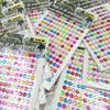 3pcs Color Self-adhesive Acrylic Crystal Sticker Drill Round Rhinestone Craft Jewels Gem Sticker for Scrapbook Diary Decoration