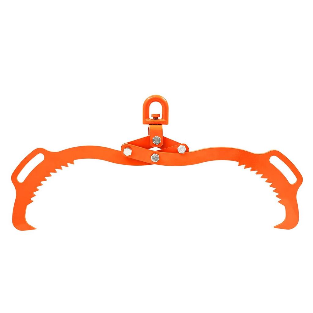 32in Log Lifting Tongs 2 Claw Solid Steel Log Grapple Swivel Log Tools