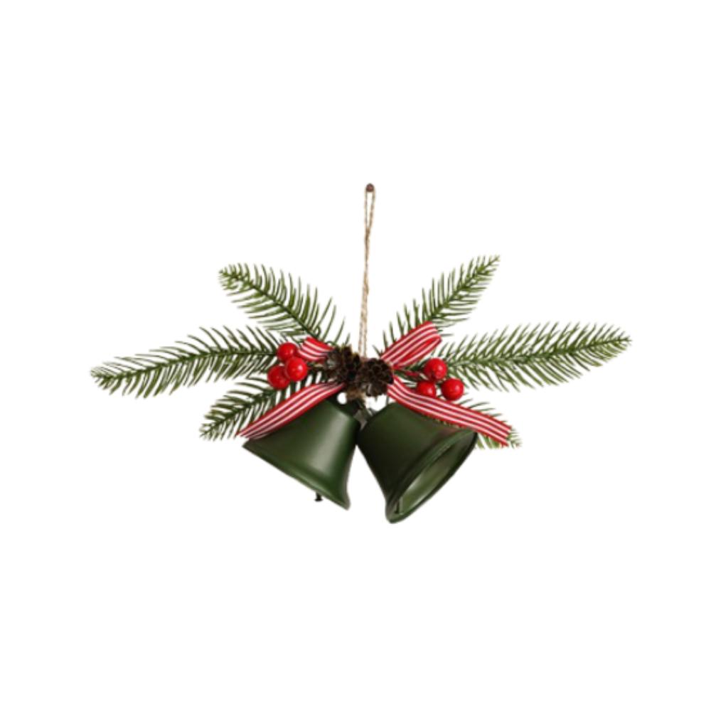 Handmade Bow Bells Pendant Retro Christmas Chime Bell New Year Home Ornament