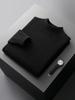 100% Pure Wool Men's Thick Half-High Collar Sweater, Business Fashion Knit Plus Size Sweater.