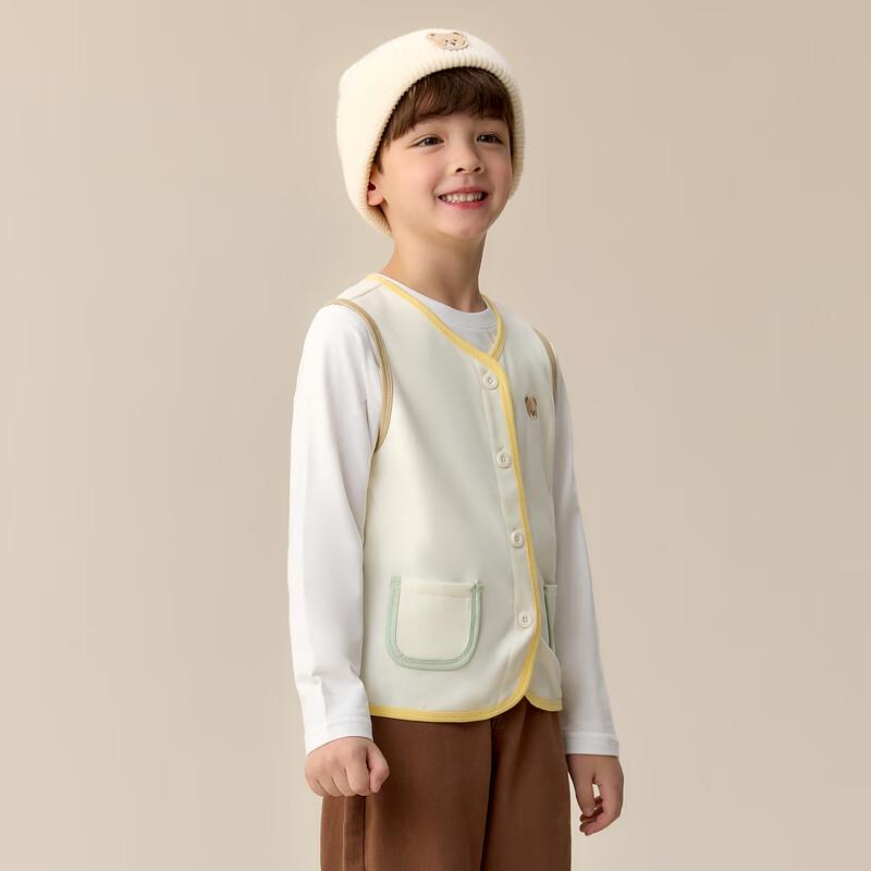 PawinPaw Unisex Baby Weste mit kontrastierendem V-Ausschnitt