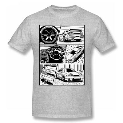 Summer 2022 Sales Skyline R33 Gtr Car Japan Jdm Racing Men's Casual T-shirt O Neck Short Sleeve Overd Loose Children's top#Color