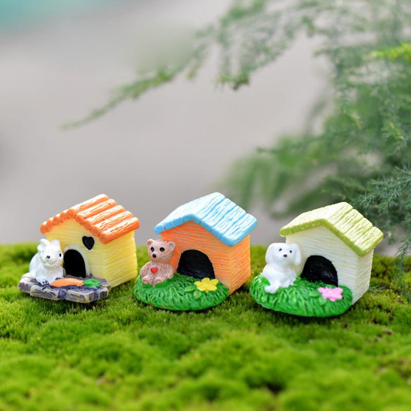 Cute Cartoon Resin Animal House Ornaments Ideal For Succulent Gardens And Diy Projects