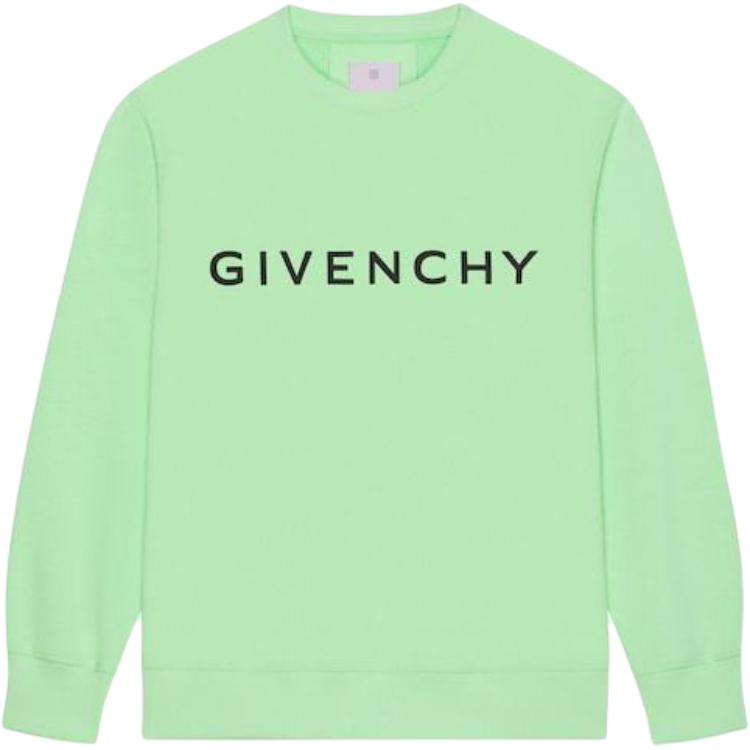 Givenchy Felpa Archetype SS23 Uomo Verde BMJ0HA3YAC-326