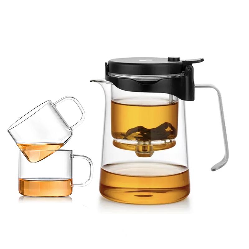 Bonston elegant cup insulation separation bubble teapot heat-resistant glass teapot simple filter tea cup