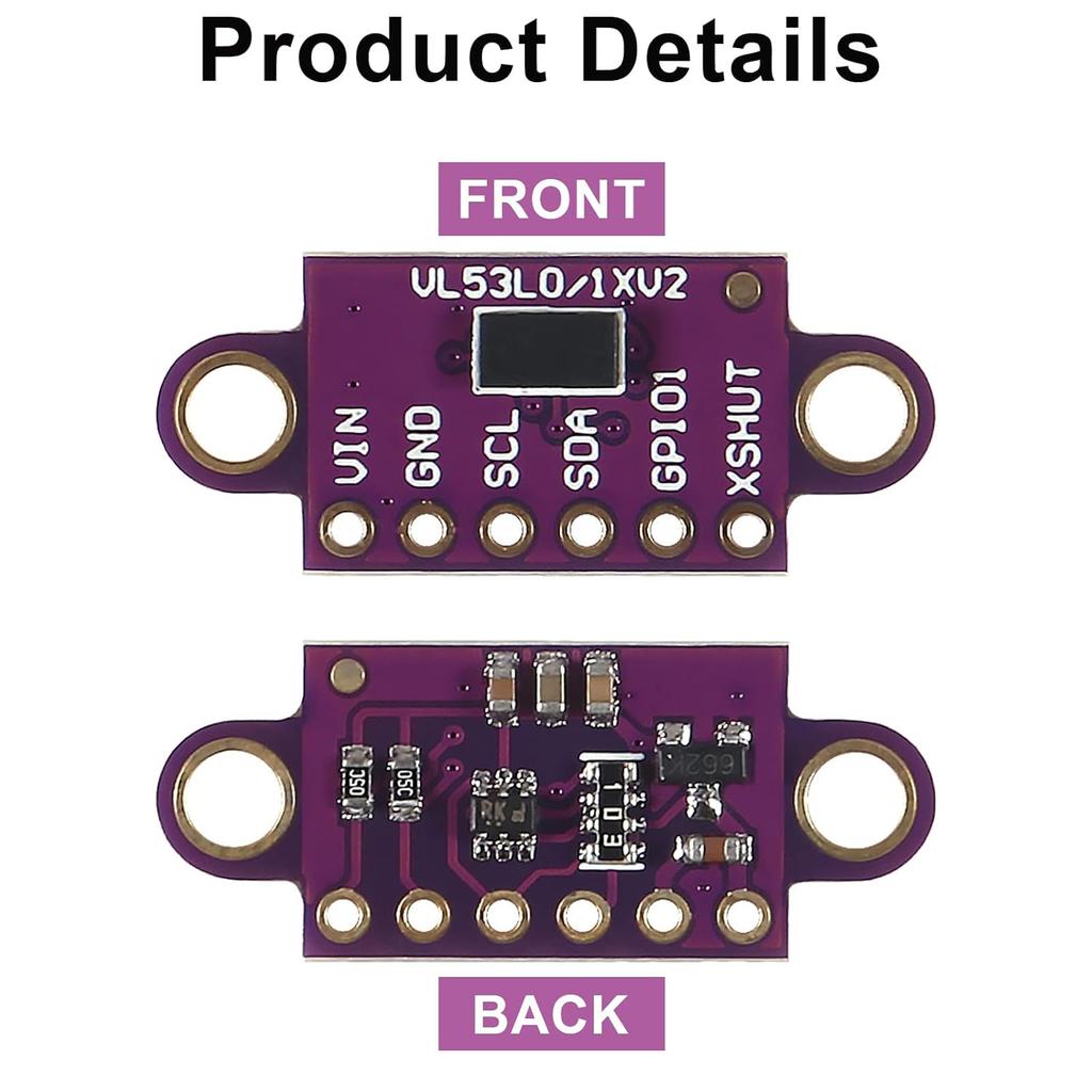 VL53L0X Time-of-Flight Laser Ranging Sensor Breakout 940nm GY-VL53L0XV2 Laser Flight Distance Measurement Module