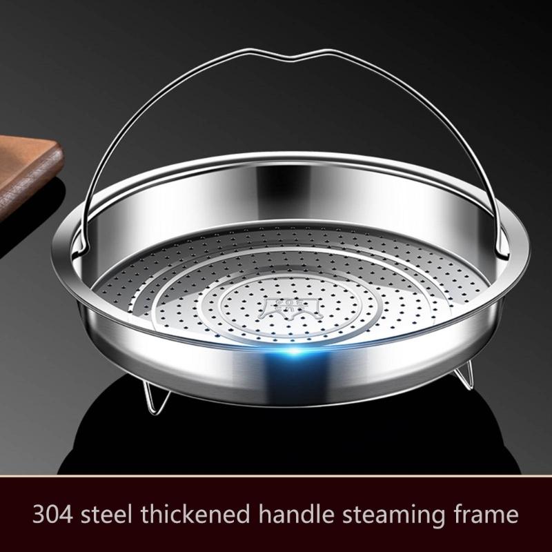 Stainless Steels Steamers Basket with Handle Food Strainer Basket Steaming Tray Steaming Grid Vegetable Steamers Rack