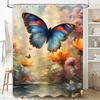 Decorate Your Bathroom With A Touch Of Nature Butterfly Flower Shower Curtain Set For Home Decorators