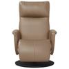 Recliner with Footrest Cappuccino Brown Faux Leather