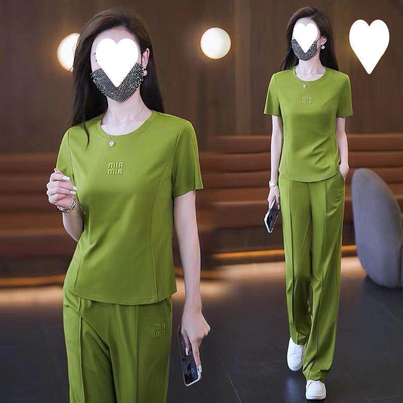 Fashionable Sportswear Suit for Women, Summer Style, Slim, Loose, Casual Running Suit, Two-piece Set