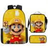 Mary Backpack Brothers Student School Bag Cartoon Anime Backpack Three-Piece Set