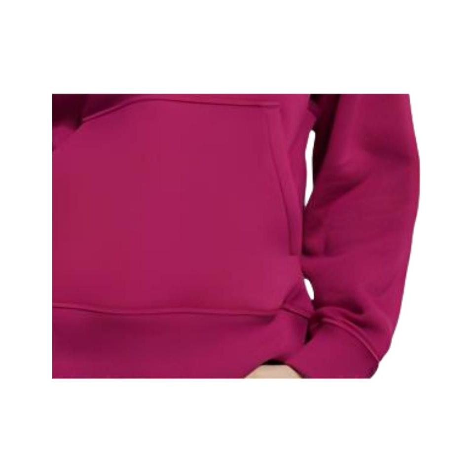 Calvin Klein Minimalist Embroidered Letter Solid Color Hooded Pullover Sweatshirt Women Tops Raspberry 40WH100-VGW