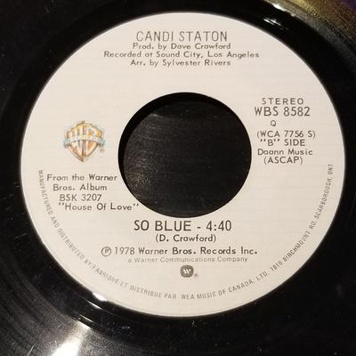 7inch Record CANDI STATON - Victim / So Blue WBS8582 Warner Bros. Re 1978 Canada Soul/Funk Used