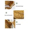 Elegant Double Tone Wicker Style Fruit Tray For Dessert And Snacks Durable PP Materials Holders With Multiple Compartments