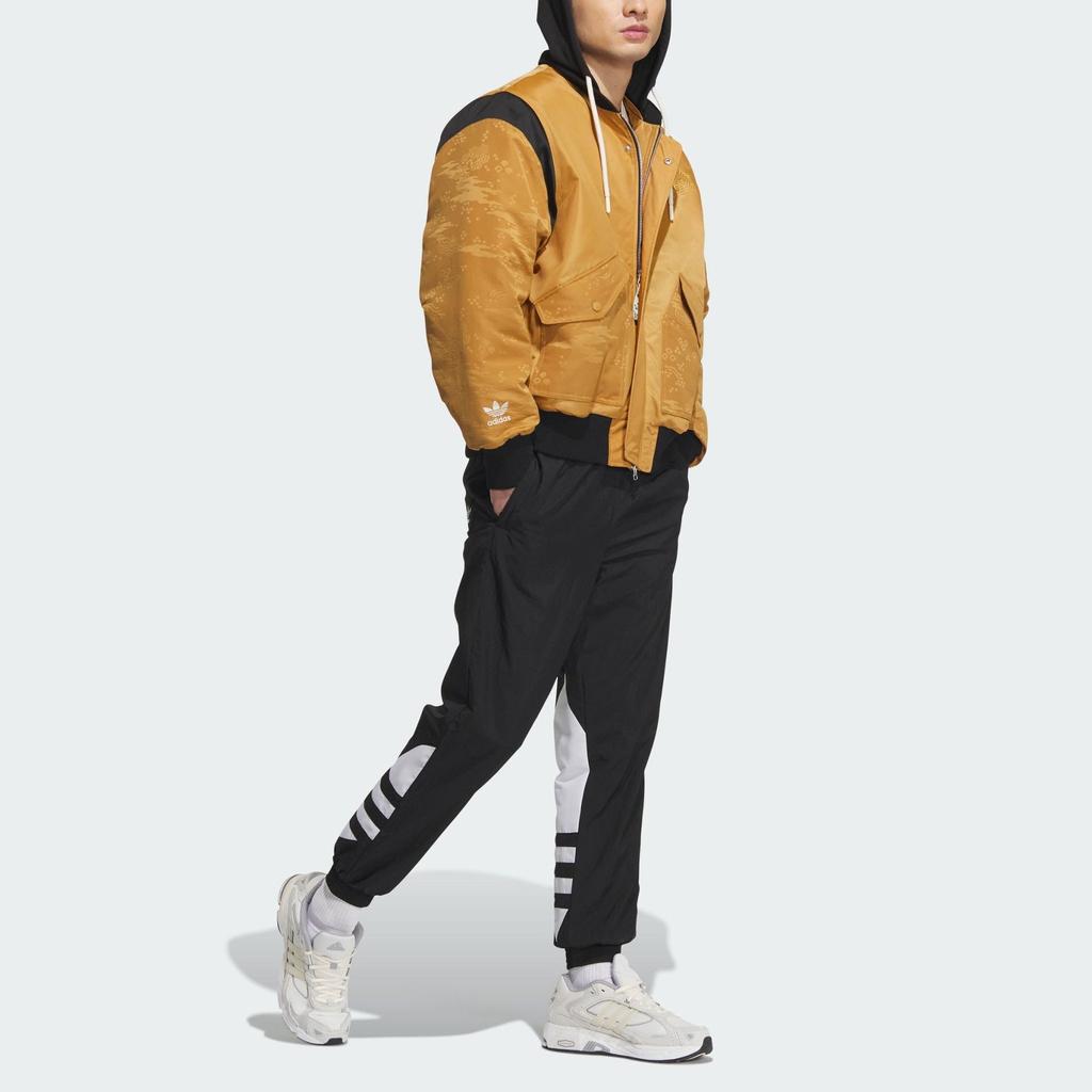 Adidas Originals X Feifei Ruan Co-Branded FW23 Printed Pattern Zip Hoodie Jacket Unisex Outerwear Wheat-Brown IX4233
