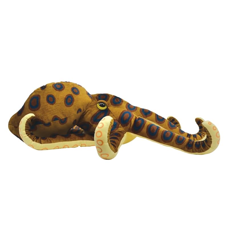 Yamani BIG Plush Toy - Blue-ringed Octopus (Brown) Approx. H37.5 X W64.5 X D72.5cm 12084