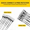 20PC Anti Bite Steel Fishing Line 15/20/25/30cm Steel Wire Leader With Swivel Fishing Accessory Fishing Wire Olta Leadcore Leash