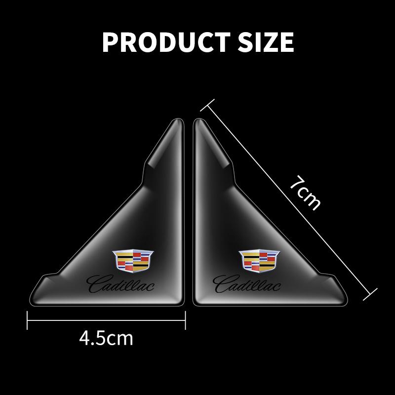 2pcs Transparent Silicone Anti-Scratch Stickers Car Door Corner Protection Cover For Cadillac Logo CT4 CT5 XT5 XT6 XTS ATS-L