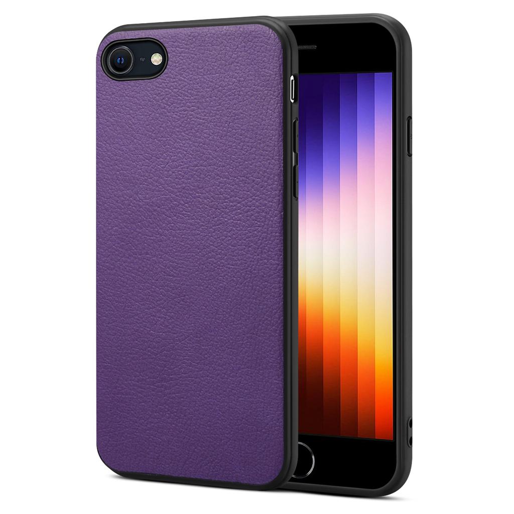 For iPhone 7 4.7 inch/8 4.7 inch/SE (2020)/SE (2022) Cell Phone Case Calf Texture PC+TPU+PU Leather Cover