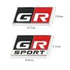 3D Metall GR Sport Logo Auto Front Motorhaube Kühlergrill Emblem Plakette Auto Seitenkotflügel Aufkleber für HV YARiS RZ RC RS Prius