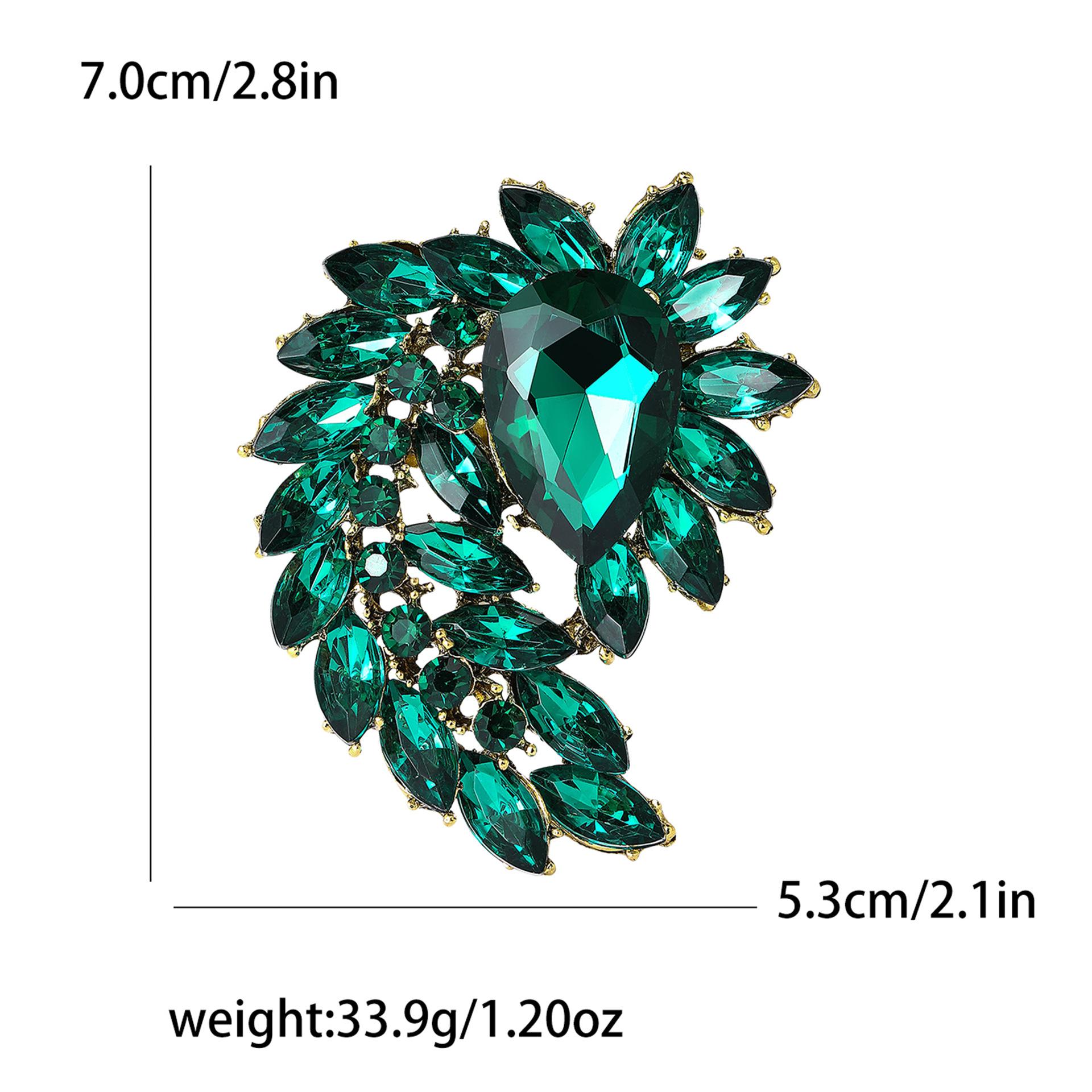 

Винтажный сплав горный хрусталь средняя стеклянная брошь индивидуальный женский костюм платье корсаж украшение булавка