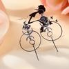 New Exaggerated Moon Crescent Devil Eye Large Circle Long Earrings For Women Vintage Jewelry Gift Accessories