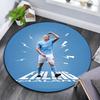 Haaland9 Printed Round Rug, Non Slip Washable Circular Carpet For Living Room Bedroom Playroom, Sports Fan Decor, Holiday Birthday Gift