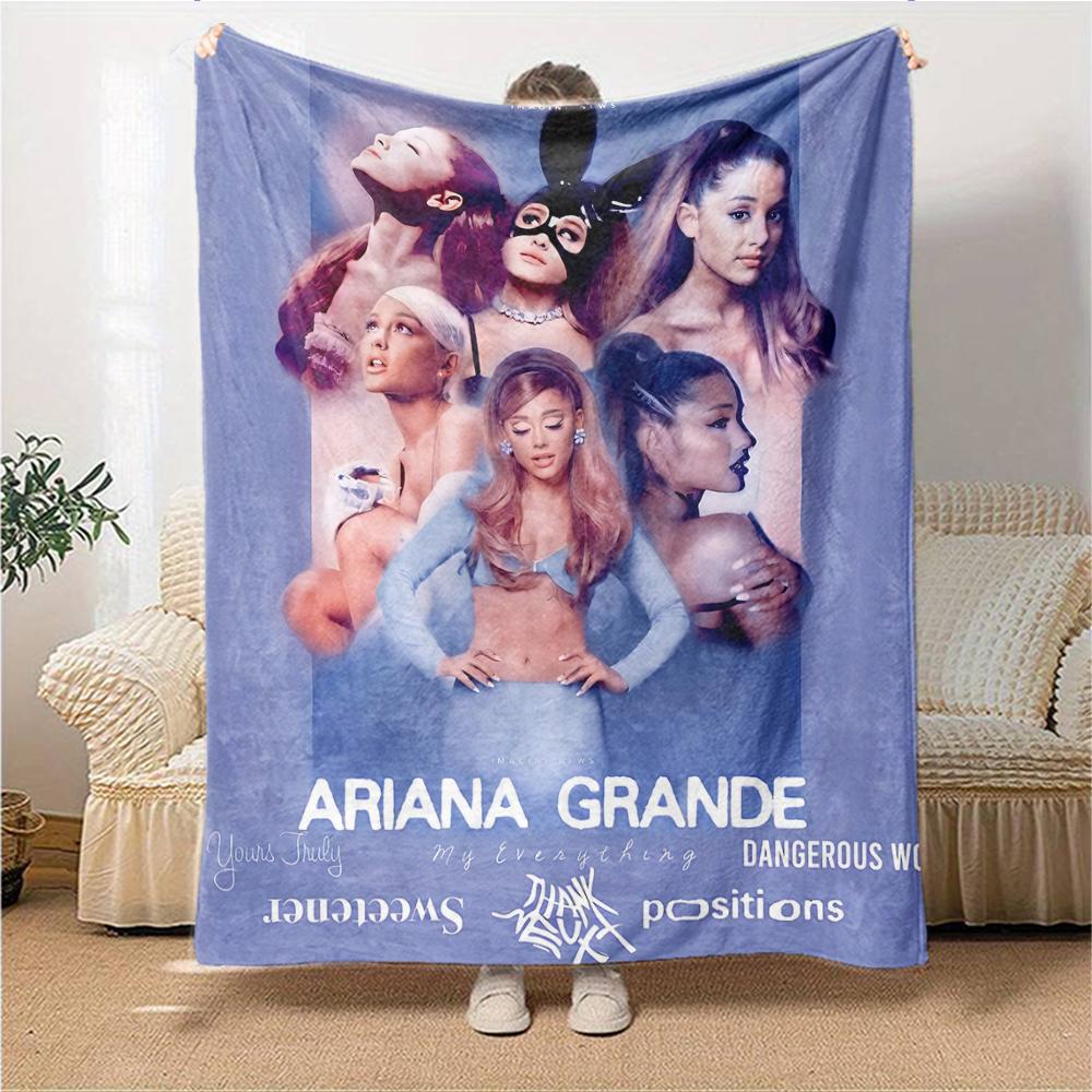 Ariana Grande'S Music Evolution Blanket Soft Throw Blanket For Home Bedroom Bed Sofa Travel Office Solid Christmas Blanket