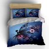 Fairy Floral Decorative Set Bedding Set with 1 Duvet Cover 2 Pillowcases Single Double King Queen, Gift