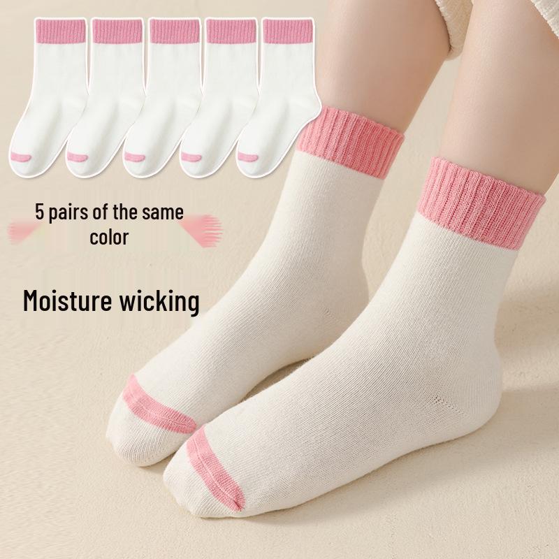 

Same Color Girls Mid-Calf Sports Socks - Spring to Winter Cotton, Class A Quality XXL, fits shoe size 38-41, suitable for teens