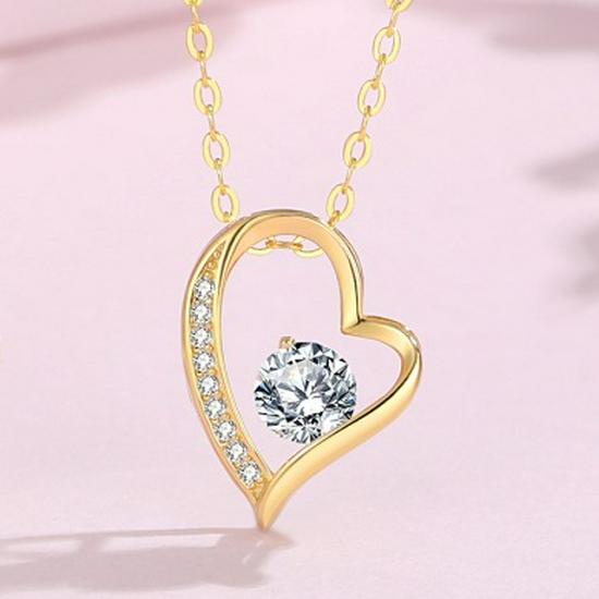 

Не тускнеющее серебро 925 пробы, ожерелье-сердце для женщин - Маленькая цепочка-свитер в стиле легкой роскоши S925 Silver