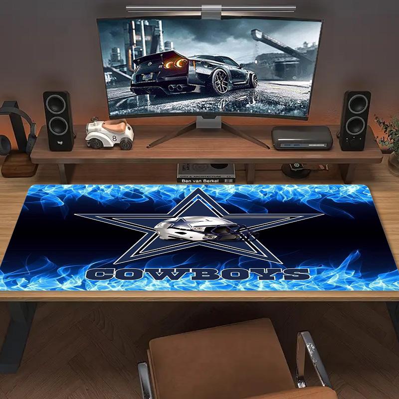 Dallas Cowboys Logo Farbe Mauspads Großes Gaming Tischkissen Rutschfestes Laptop Tablet Großes Mauspads XXL Matte Mini PC Spielmatte Mit Verriegeltem Rand
