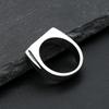 Fashion 316L Stainless Steel Simple Rings For Men Women Punk Hip Hop Square Band Flat Top Signet Ring Charm Party Jewelry Gifts