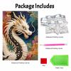 Handmade Elegant Chinese Golden Dragon Pearl DIY Painting Creative Interior Wall Art Fine Gift For Household Home Space Beautification Craft Decor