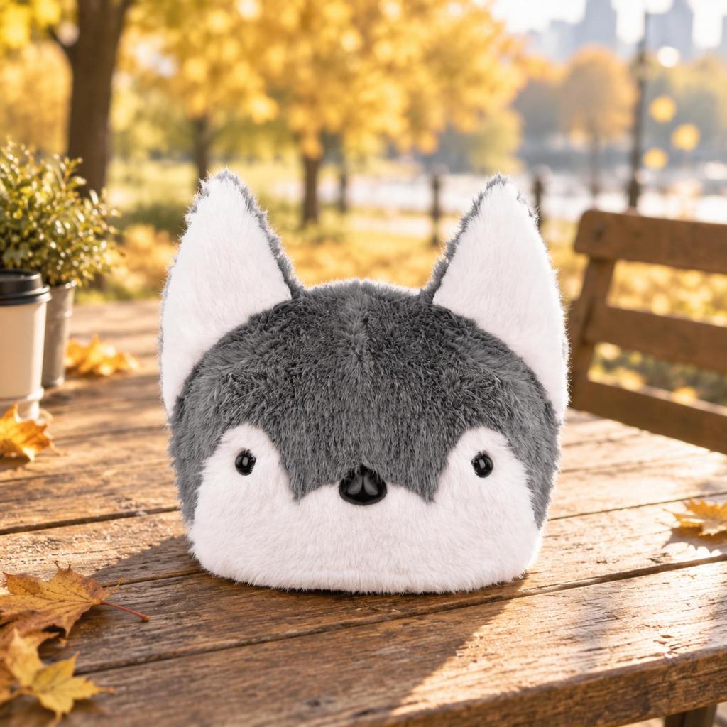 Soft Canine Hat One Size Furry with Ears Adorable for Festivals