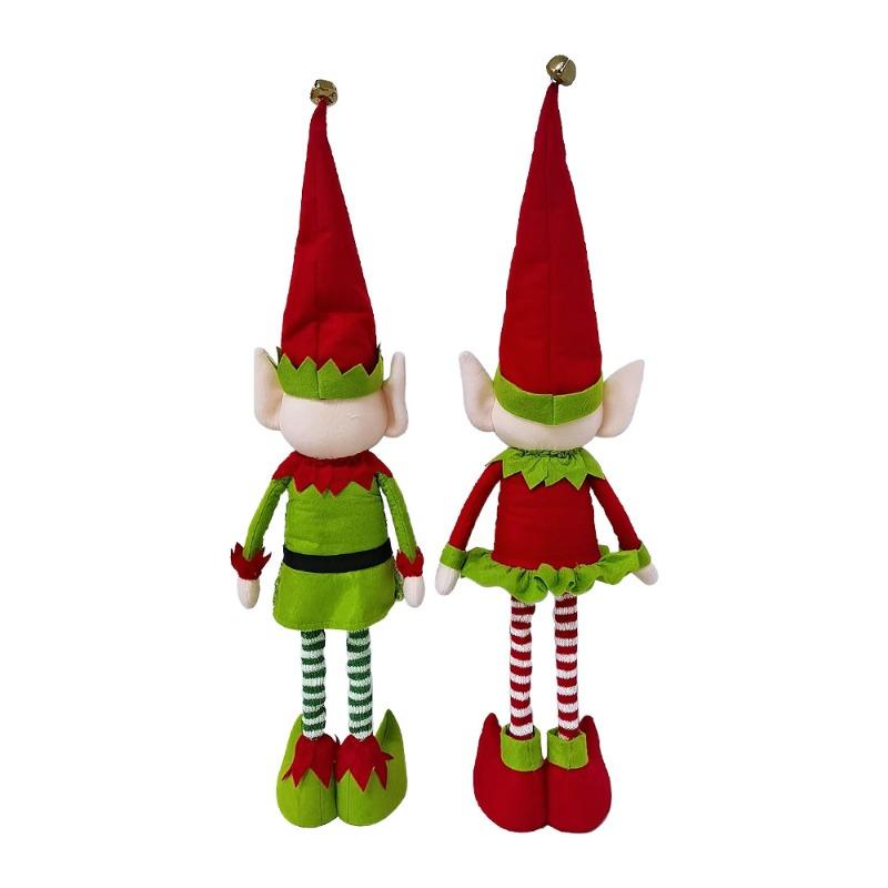 Chuangkeda's New Christmas Gift 65CM Telescopic Leg Elf Window Decoration Christmas Decorations