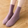 4 Pairs of Women's Socks Women's Center Tube Socks New Cotton Ice Silk Candy Color Versatile and Customizable Cut Socks At Will