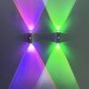 4 Pack RGB Dynamic Gradient Step Lights, Rechargeable Motion Sensor LED Wall Lamp with Remote, 1200mAh Dimmable Magnetic Mount Night Light for