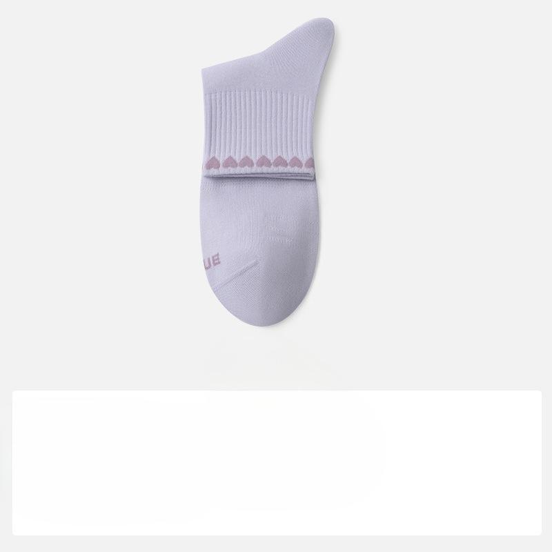 Cotton Women's Pure Cotton Heart Pattern Short Leg Socks - 100% Cotton Short Leg Socks for Spring and Summer