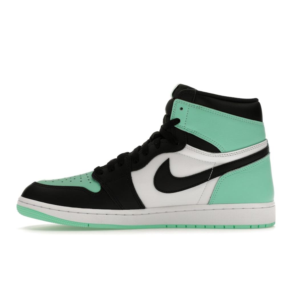Air Jordan 1 Retro High OG Green Glow Unisex Sneakers Hvit Svart DZ5485-130