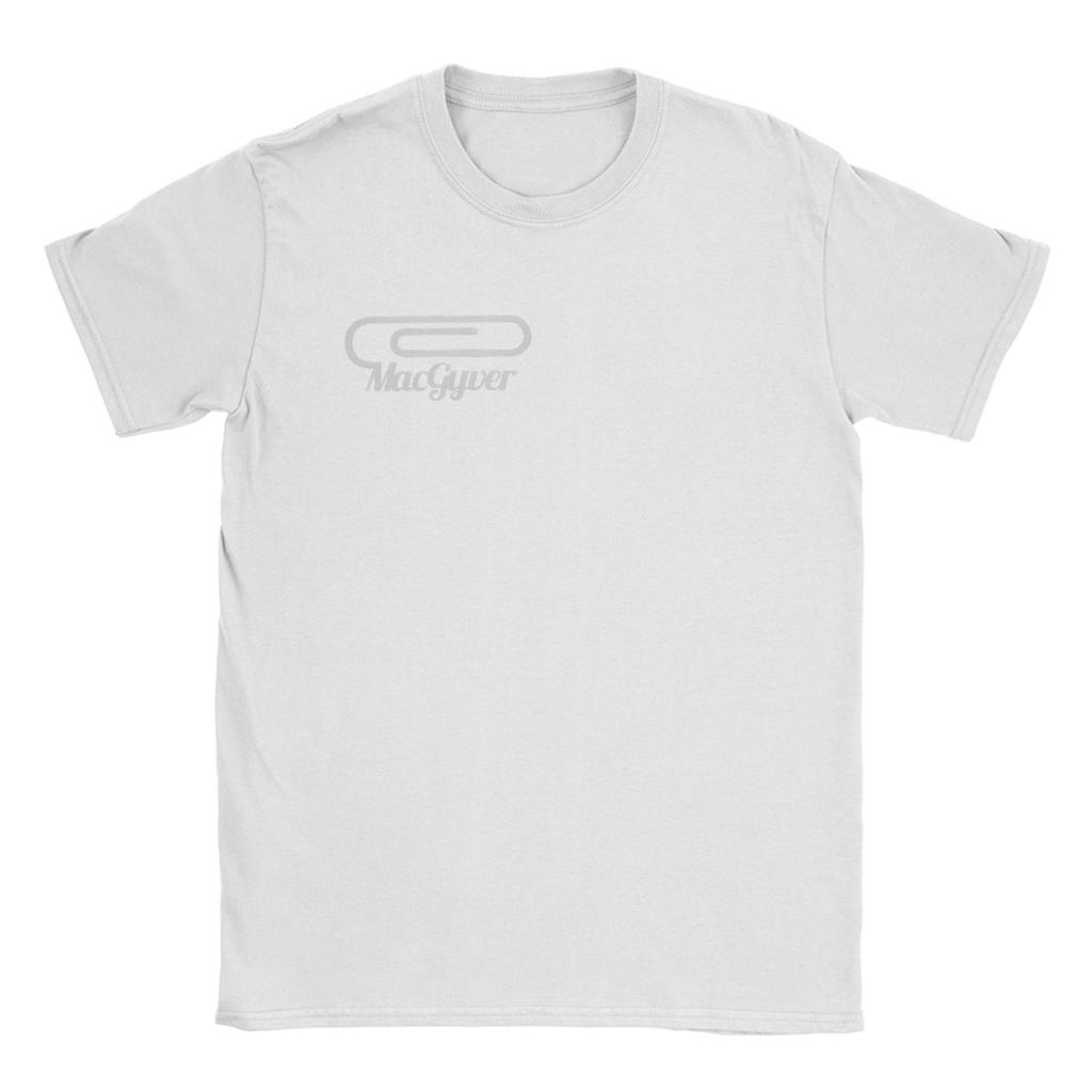 Men MacGyver TV Series Utility Paper Clip T Shirt Ingenuity Cotton Tops Funny Short Sleeve Round Neck Tee Shirt New T-Shirts