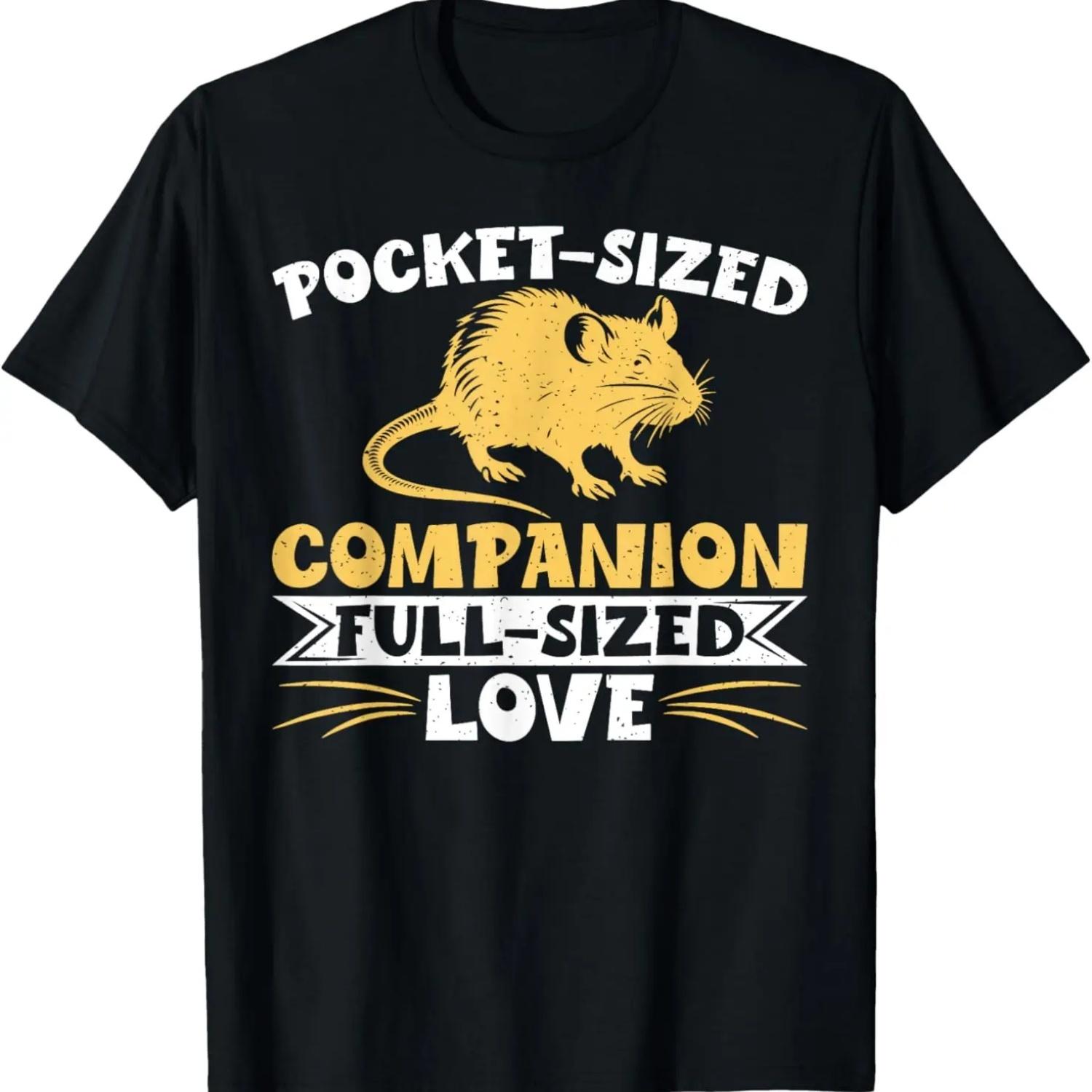 Pocket-Sized Companion Full-Sized Love Mouse T-Shirt XXXXXL чёрный