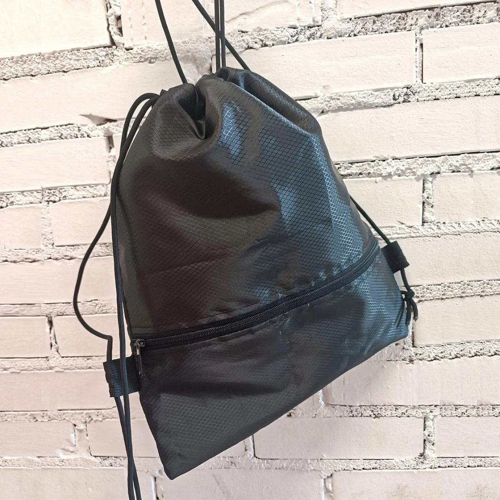Chic Minimalist Drawstring Bag – Lightweight Shoulder Backpack for Daily Use, Beach, Shopping & Casual Outings