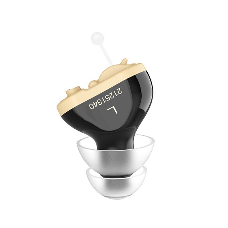 Invisible CIC Hearing Aid for Seniors with Hearing Loss - Sound Amplifier and Accessories