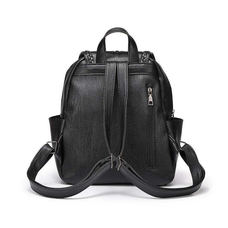 Large Capacity Backpack for Women Korean Style Ins Fashion Portable Versatile High-end Simple Travel Backpack PU