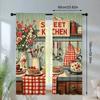 Farmhouse Retro Kitchen Patterned Printed Curtains Window Decorations Home Room Curtain For Cooking Area Made Of Polyester
