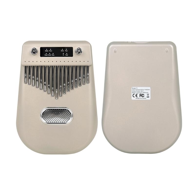 17-tone Smart Kalimba Thumb Piano Bluetooth-compatible Speaker Finger Piano Portable Musical Instrument Gold/Pink