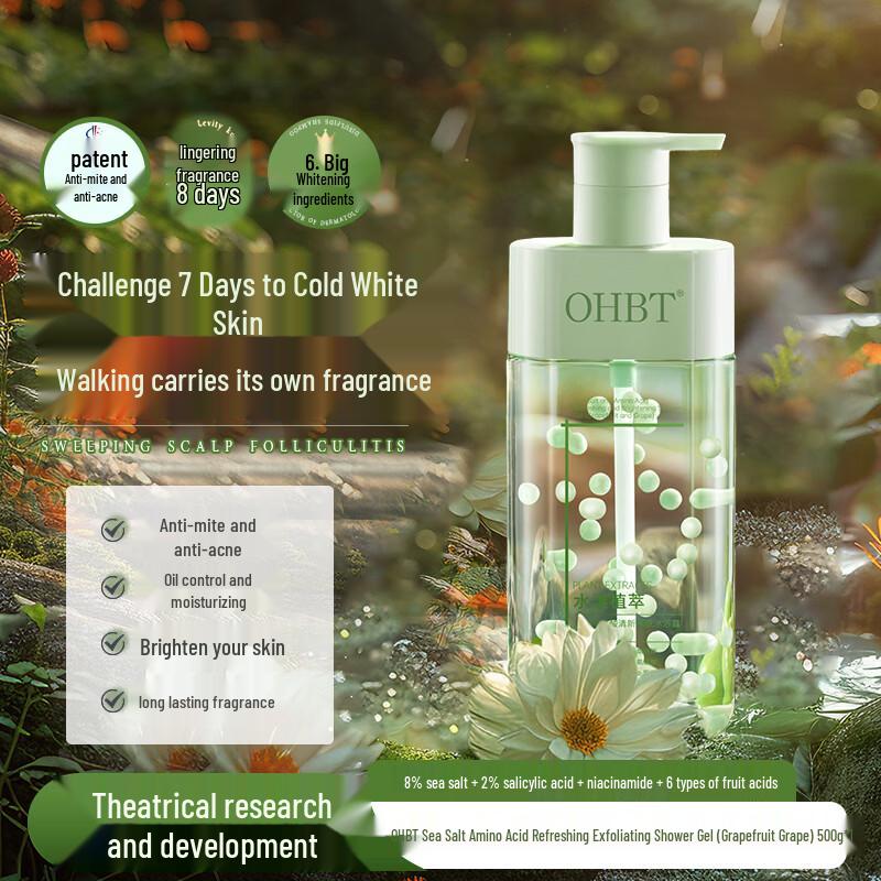 OHBT Sea Salt Amino Acid Refreshing Body Wash (Grapefruit & Grape)