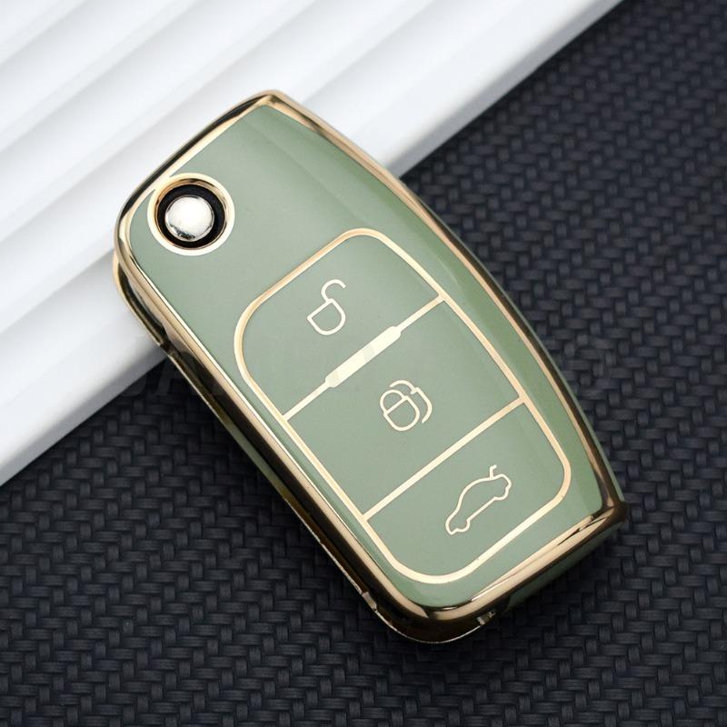 New Tpu Car Key Case Cover For For Ford Focus 2 Mk2 Fiesta Mondeo Galaxy Falcon Territory Ecosport Kuga Escape Keychain Rings
