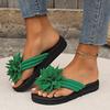 Fingered Flip Flops, Women's, Plus Size, Floral, Flat Bottomed Slippers, Sandals, Summer New Styles, Couple Sandals